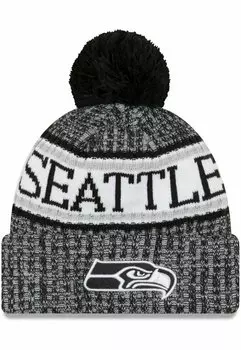 Шапка NFL SIDELINE BOBBLE SEATTLE SEAHAWKS New Era, цвет black white