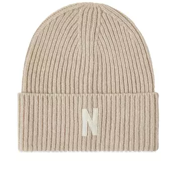 Шапка Norse Projects N Logo, цвет Oatmeal