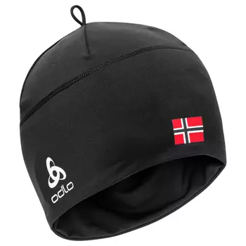 Шапка Odlo Hat Polyknit Fan Warm Eco, цвет Black/Norwegian Flag