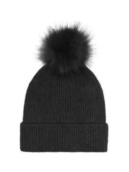 Шапка Only ONLKENNI POMPOM BEANIE CC, черный