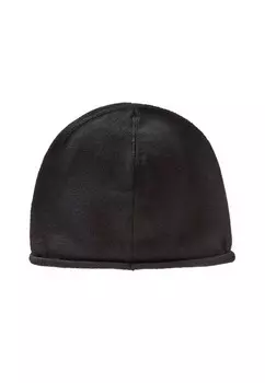 Шапка PLAIN WITH CURLY TUBULAR BORDER AND CHAINSTITCH LOGO United Colors of Benetton, черный