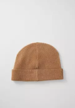 Шапка PLAITED TURN BACK BEANIE UNISEX KNITID, коричневый