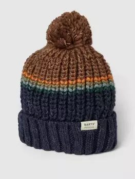 Шапка-помпон с полосатым узором модель "Реджи" Barts, синий