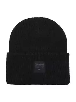 Шапка Pull&Bear Beanie, черный