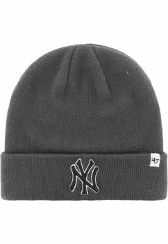 Шапка RAISED CUFF NEW YORK YANKEES '47, цвет charcoal
