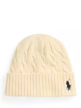 Шапка Ralph Lauren Polo Ralph Lauren Cotton Cable Knit, кремовый