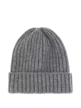 Шапка ребристой вязки Fedeli, серый