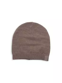 Шапка ребристой вязки из мериносовой шерсти Portolano, цвет Fango