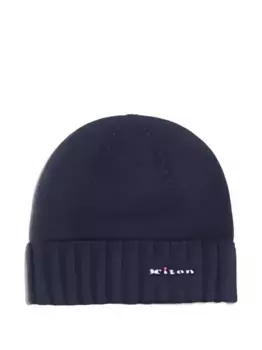 Шапка ребристой вязки Kiton, синий