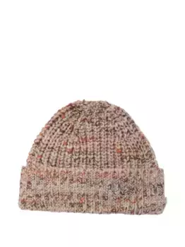 Шапка ребристой вязки NN07, серый