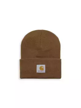 Шапка ребристой вязки с логотипом Carhartt Wip, цвет hamilton brown