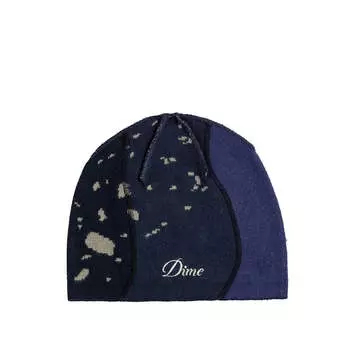 Шапка reverse stitch skully beanie Dime, синий