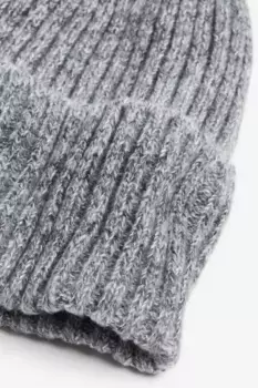 Шапка с эластичной вязкой H&M, серый