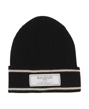 Шапка с этикеткой Balmain, черный