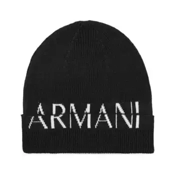 Шапка с добавлением шерсти Armani Exchange, черный