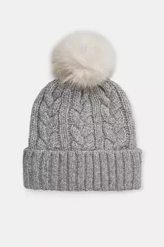 Шапка с добавлением шерсти Hollister Co., серый
