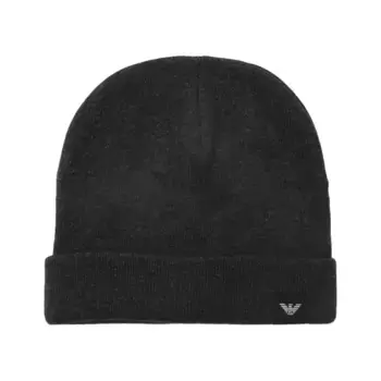 Шапка с добавлением шерсти и кашемира. Emporio Armani, черный