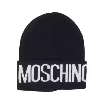 Шапка с добавлением шерсти и кашемира. Moschino, черный