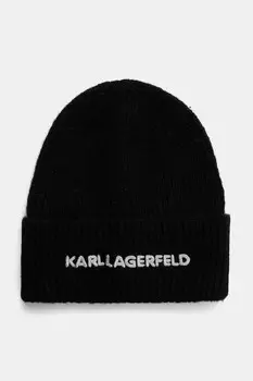 Шапка с добавлением шерсти Karl Lagerfeld, черный