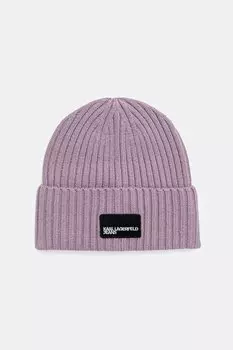 Шапка с добавлением шерсти Karl Lagerfeld Jeans, фиолетовый