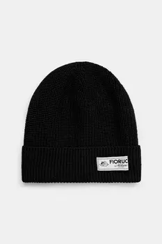 Шапка с добавлением шерсти Knit Logo Beanie Fiorucci, черный