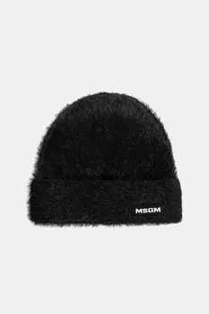 Шапка с добавлением шерсти Msgm, черный