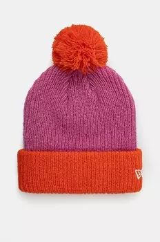 Шапка с добавлением шерсти New Era, розовый