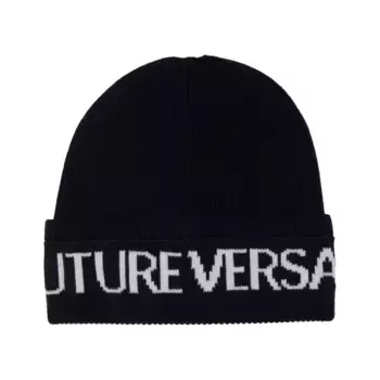Шапка с добавлением шерсти Versace, черный