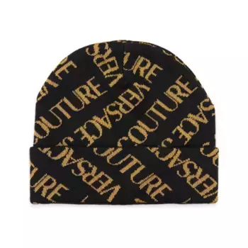 Шапка с добавлением шерсти Versace, черный