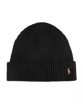 Шапка с фирменным логотипом Polo Ralph Lauren, цвет Black