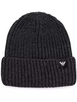 Шапка с логотипом Emporio Armani, серый