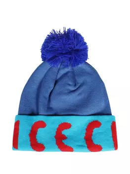 Шапка с логотипом-интарсией ICECREAM, синий
