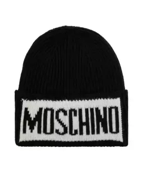 Шапка с логотипом Moschino, черный