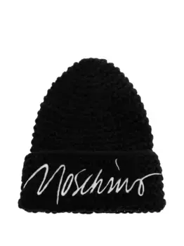 Шапка с логотипом Moschino, черный