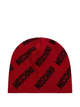 Шапка с логотипом Moschino, красный