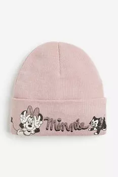 Шапка с мотивом H&M, розовый