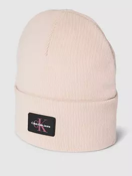 Шапка с нашивкой-лейблом Calvin Klein Jeans, розовый