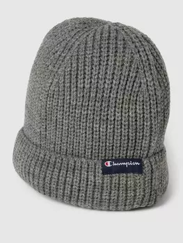 Шапка с нашивкой-лейблом CHAMPION, темно-серый