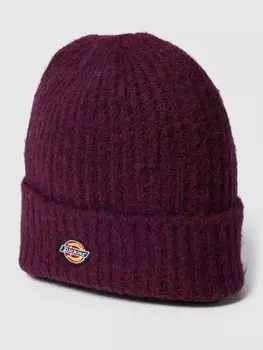 Шапка с нашивкой-лейблом, модель "BREWTON BEANIE" Dickies, сливовый