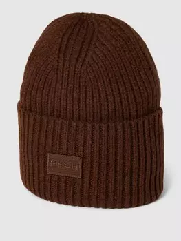 Шапка с нашивкой-лейблом модель "Кара" MOSS COPENHAGEN, коричневый