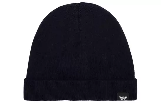 Шапка с нашивкой-логотипом EMPORIO ARMANI, синий