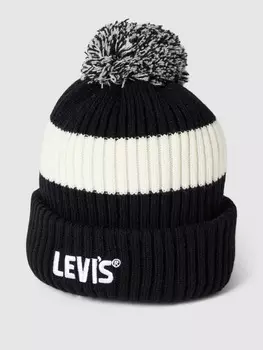 Шапка с полосатым узором модель "GOLD TAB" Levi's, черный