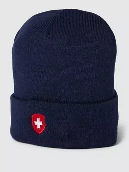 Шапка с пришитой этикеткой Wellensteyn, темно-синий