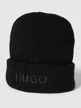 Шапка с пришивной этикеткой модель "Социальная" HUGO, черный