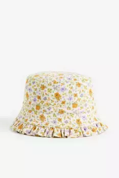 Шапка с рюшом H&M, белый