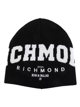 Шапка с вышитым логотипом John Richmond, черный