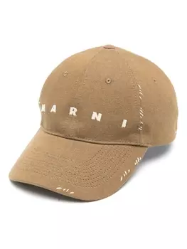 Шапка с вышитым логотипом Marni, зеленый