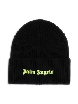 Шапка с вышитым логотипом Palm Angels, черный