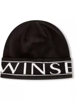 Шапка с вышитым логотипом TWINSET, черный