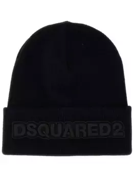 Шапка с вышивкой DSQUARED2, черный